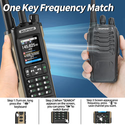 BAOFENG UV-32 Walkie Talkie GPS Multi Band 10W Bluetooth Wireless Programming Copy Frequency 1000CH Long Range Ham Two Way Radio