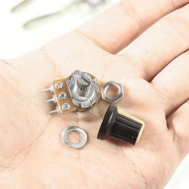 10sets  Potentiometer,WH148 Single-Joint Potentiometers With Rotary Knob B1K/2K/5K/10K/20K/50K/100K/250K/500K/1M