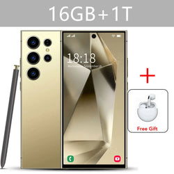 SMS 24 Ultra High-end Mobile Phone 16GB+1TB Cellphone 7800mAh Global Version HD Cell Phone 5G Dual SIM Smartphone Face Unlocked