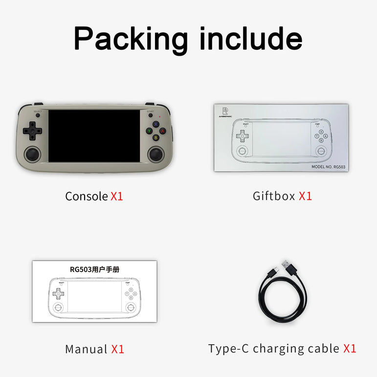 Anbernic RG503 Retro Handheld Video Game Console 4.95-inch OLED Screen Linux System Portable Game Player RK3566 Bluetooth 5G Wif