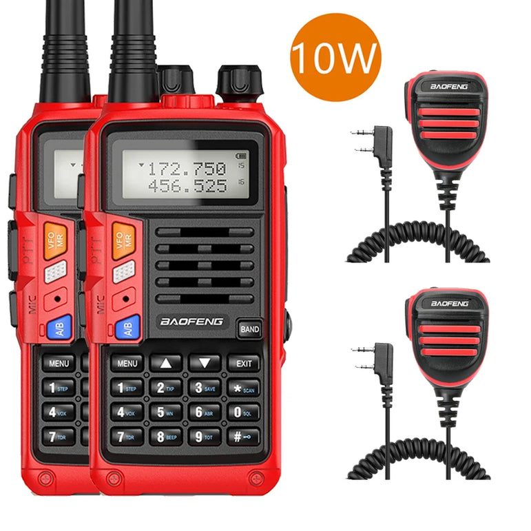 1/2PCS BaoFeng UV-S9 PLUS Waterproof Walkie Talkie 10W Powerful CB Radio Long Range Portable Two Way Radio for hunting travel