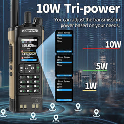 Baofeng UV-32 Walkie Talkie GPS 10W Wireless Bluetooth APP Programming Air Band Type-C NOAA for UV-5R Amateur Two Way Ham Radio