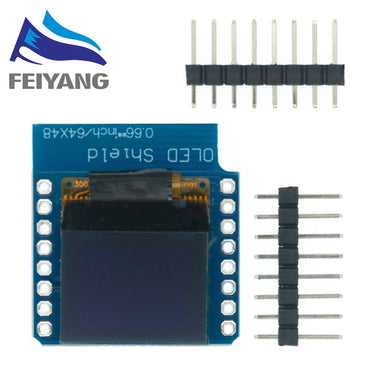 0.66 inch OLED Display Module for WEMOS D1 MINI ESP32 Module AVR STM32 64x48 0.66" LCD Screen IIC I2C OLED