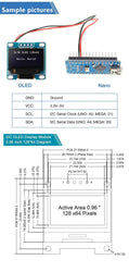 0.96 inch oled IIC Serial White OLED Display Module 128X64 I2C SSD1306 12864 LCD Screen Board For Arduino