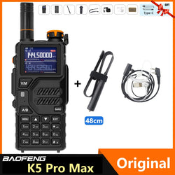 Baofeng K5 Pro Max Walkie Talkie 12W High Capacity UHF VHF AM FM Two Way Radio UVK5 Full Band LCD Noise Reduction DTMF Ham Radio