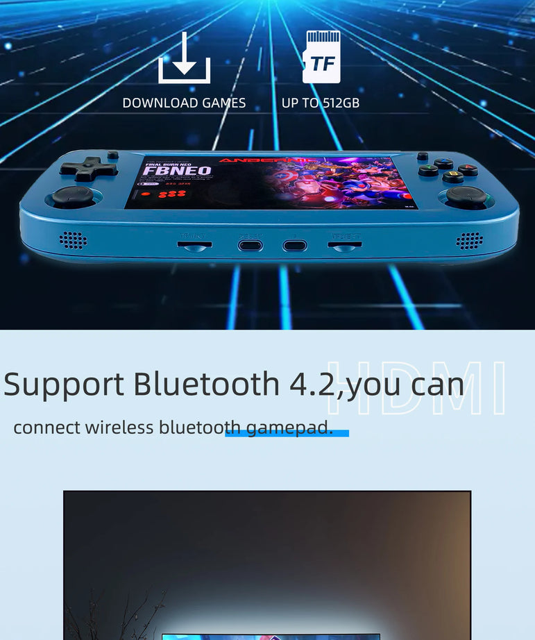 Anbernic RG503 Retro Handheld Video Game Console 4.95-inch OLED Screen Linux System Portable Game Player RK3566 Bluetooth 5G Wif