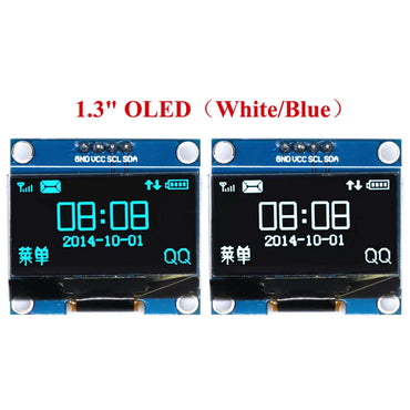 1.3" OLED Module 1.3 inch Display Module White/Blue 128X64 I2C SSD1306 12864 LCD Screen Board 1.3 Inch IIC OLED LED for Arduino