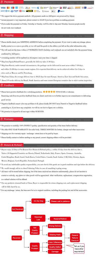 BaoFeng UV16 Walkie-Talkie 8/10W Tri-Power IP68 Waterproof Long Range USB C Dual Band VHF UHF Two Way Portable Ham Two Way Radio