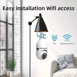 4PC Boykeep Light Bulb Security Cameras, Wireless 5G WiFi ,Ease Life APP,360 Degree E27 1080P Cam,Night Vision,Motion Detection