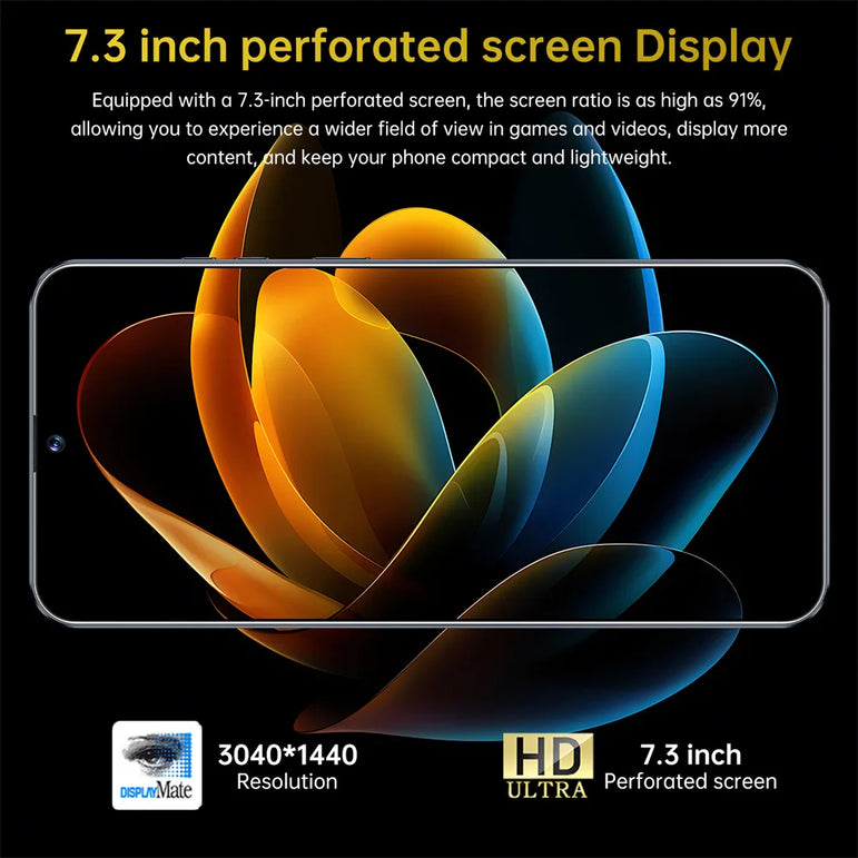 2025 New X7 Pro Case for 7.3HD Smartphone 5G Dual Card 8000mAh Battery Android 14 Global Version