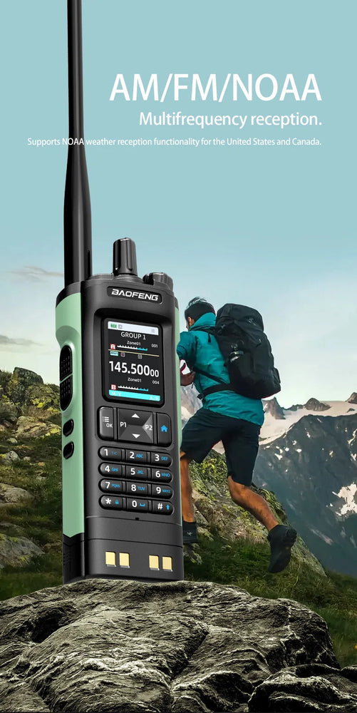 New BAOFENG UV-32 Walkie Talkie GPS 10W Bluetooth APP Programming Multi Band Wireless Copy Frequency Type-C UV32 Ham 2 Way Radio
