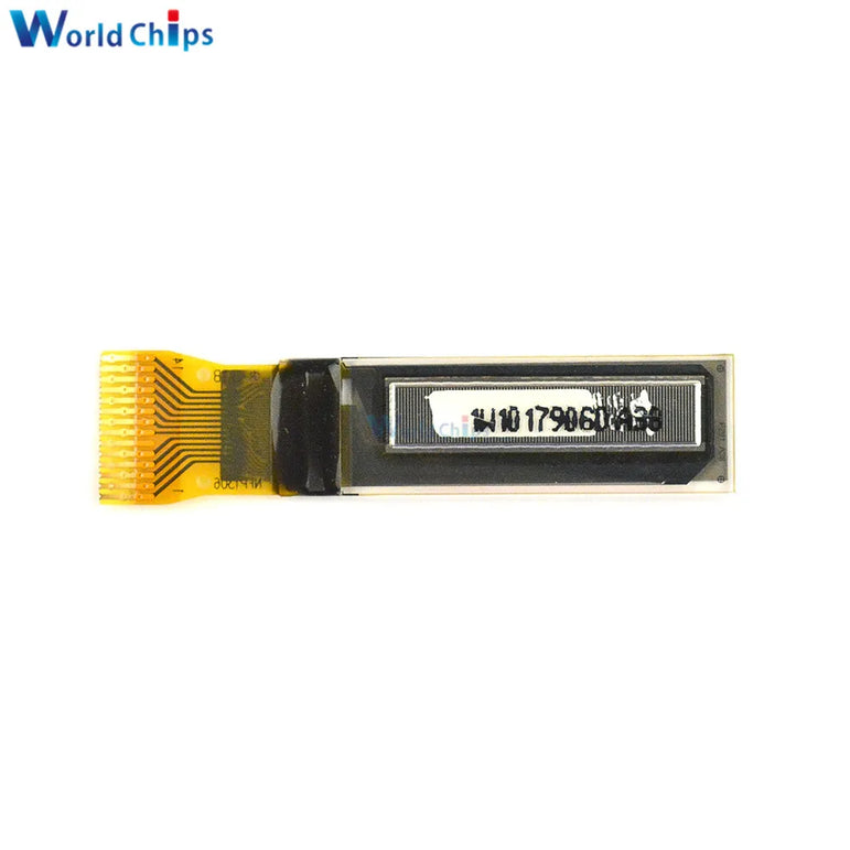 0.69 inch 96x16 OLED Display Module White Display LCD Screen Control Board with Pin for Arduino 3-5.5V IIC Interface