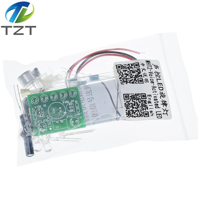 TZT 3V-5.5V Voice Activated Control Lamp LED Melody Light Module DIY Electronic Funny Kit Production Suite Learning Board