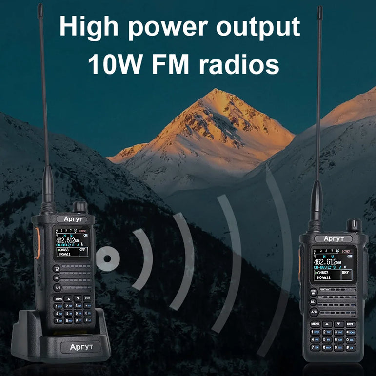 TIDRADIO 10W Walkie Talkie long range Portable Radio connection cell Phone Outdoor Programming Two Way Commutator TD-H8 VHF UHF