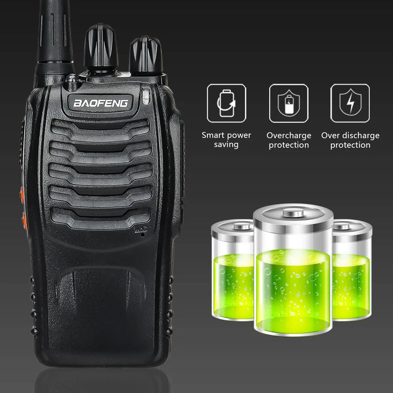 2PCS New Baofeng BF-888S Pro Upgrade Walkie Talkie Wireless Copy Frequency Long Range Portable BF888S Ham Two Way Radio Hunting
