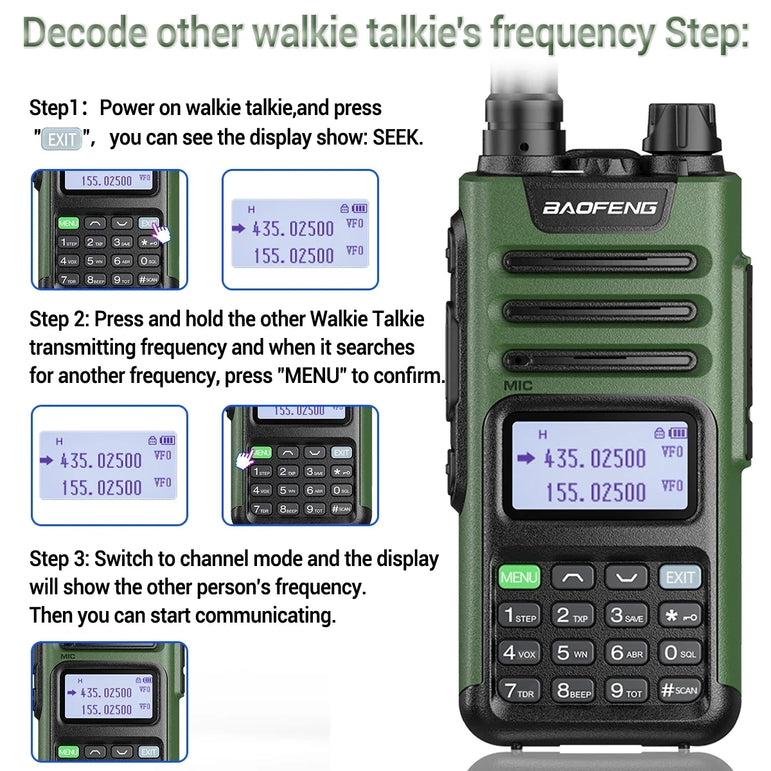 BaoFeng M-13 PRO V1 V2 High Power Multi Band Walkie Talkie Type C Charger Long Range Upgraded UV-13 PRO V1 V2 Ham Two Way Radio