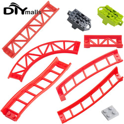 10pcs Roller coaster Building Block Parts Long Short Straight rail Small Particle Technology 26021 25059 2506134738 26560 26559