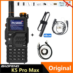 Baofeng K5 Pro Max Walkie Talkie 12W High Capacity UHF VHF AM FM Two Way Radio UVK5 Full Band LCD Noise Reduction DTMF Ham Radio
