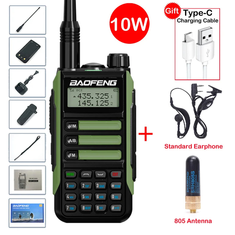 2025 Baofeng UV-16 Max IP68 Waterproof Walkie Talkie Dual Band High Power CB Radio Vhf Uhf CB Ham Radio Long Range Two Way Radio
