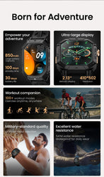 HAYLOU IRON N1 Smartwatchs 2.13’’ AMOLED Display 5ATM Waterproof Bluetooth Call Outdoor Sport Smart Watch 30 Days Battery Life