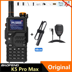Baofeng K5 Pro Max Walkie Talkie 12W High Capacity UHF VHF AM FM Two Way Radio UVK5 Full Band LCD Noise Reduction DTMF Ham Radio
