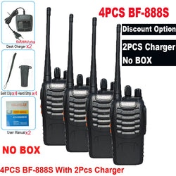 4PCS Original Baofeng BF888S Walkie Talkie 5W BF-888S 5KM UHF 400-470MHZ Transceiver Portable Two Way Radio BF 888S Intercom