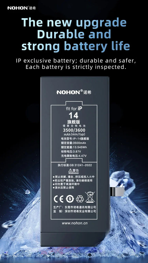 NOHON 3500mAh Battery for iPhone 14 13 11 12 Pro 15 SE 2022 2020 SE3 SE2 X XR XS Max Replacement Batteries Big Capacity
