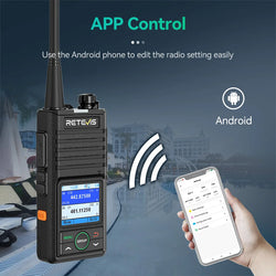 Retevis RB658 Walkie Talkie APP Control Long Range Walkie-talkie Bluetooth 5.0 UHF Professional Communication Radio for Camping