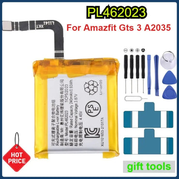 240mAh PL462023 Replace the Battery For Amazfit Gts 3 A2035 Smart Watches Batteries + TOOLS