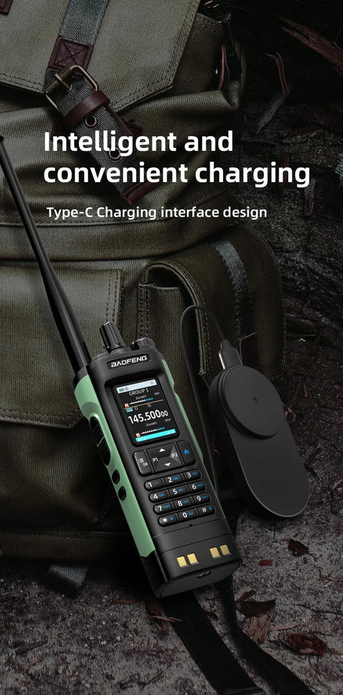 New BAOFENG UV-32 Walkie Talkie GPS 10W Bluetooth APP Programming Multi Band Wireless Copy Frequency Type-C UV32 Ham 2 Way Radio
