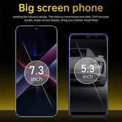 2025 New X7 Pro Case for 7.3HD Smartphone 5G Dual Card Android 14 Global Version 8000mAh Battery