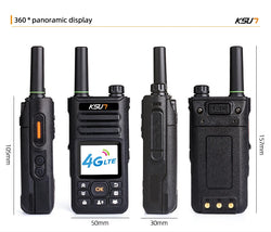 KSUN ZL10 Zello Walkie Talkie Handy Long Range 4G GPS Wifi Blue tooth Mobile Ham Radio Two Way Radio Walkie Talkie 100km
