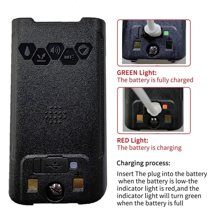 Baofeng UV-S22 PRO V2 IP68 Waterproof Walkie Talkie Dual Band 136-174/400-520MHz Ham Radio 10W Power 50KM Range 128CH FM Radio