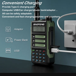 2025 Baofeng UV-16 Max IP68 Waterproof Walkie Talkie Dual Band High Power CB Radio Vhf Uhf CB Ham Radio Long Range Two Way Radio