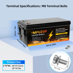 MFUZOP 1280Wh 2560Wh 3840Wh  12V LiFePO4 Rechargeable Battery Intelligent BMS100Ah 200Ah 300Ah System for RV Camping No VAT