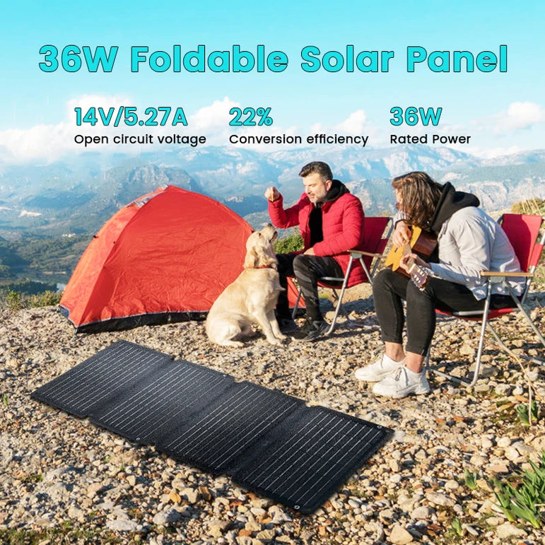 100W Solar Panel Portable Folding 54W 36W 21W Solar Generator for Camping Balcony photovoltaic panels Waterproof