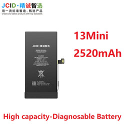 JCID Diagnostic Battery High Capacity For Iphone 12 13 14 100% Heath Visible New 0-cycle No Pop Up Used Genuine Parts On IOS 18