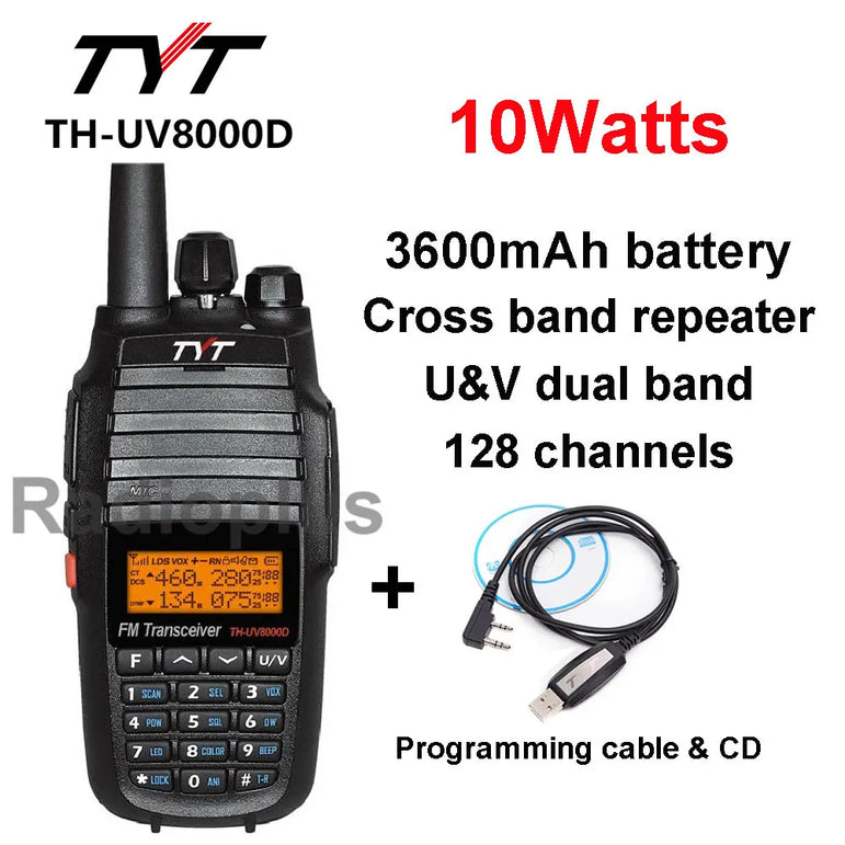 TYT TH-UV8000D VHF UHF Walkie Talkie High Power Two Way Radio Portable radio Ham radio Tytera TH8000D Cross Band Repeater