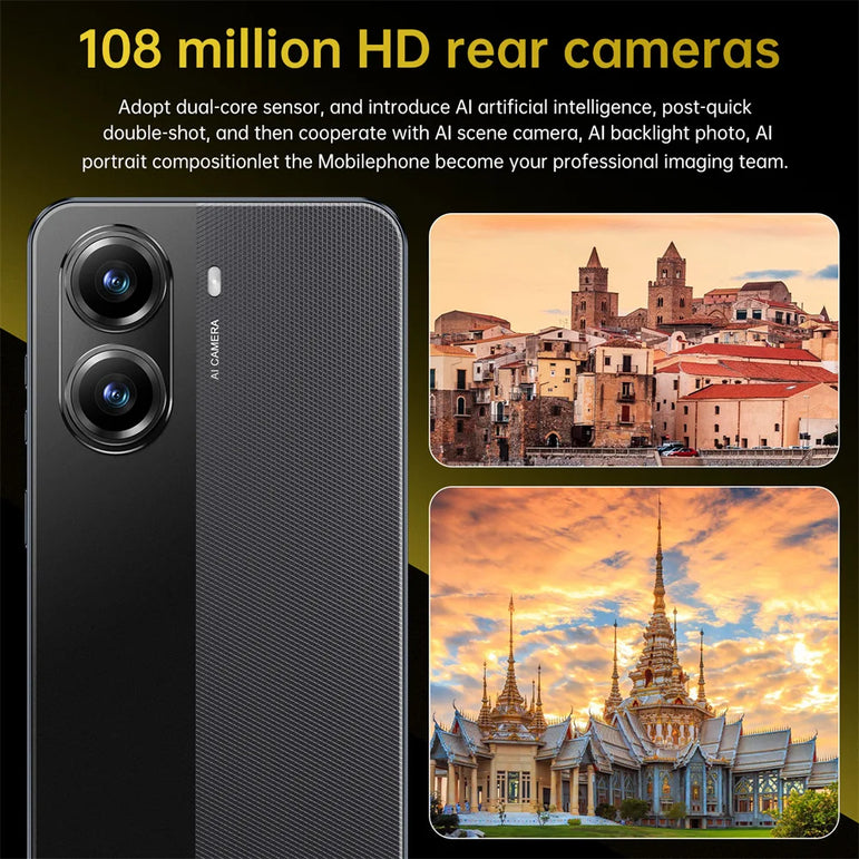 2025 New X7 Pro Case for 7.3HD Smartphone 5G Dual Card Android 14 Global Version 8000mAh Battery