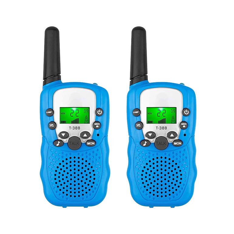 1 Pair Rt-388 Kids Walkie Talkies 0.5W Portable Child Electronic Radio Voice Interphone Outdoor LCD Display Toys Christmas Gifts