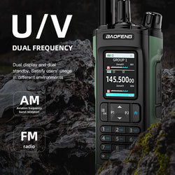 New BAOFENG UV-32 Walkie Talkie GPS 10W Bluetooth APP Programming Multi Band Wireless Copy Frequency Type-C UV32 Ham 2 Way Radio