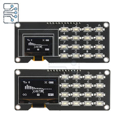0.96 inch/1.3 inch  LCD Screen Board OLED Display Module IIC White SH1106 SSD1306 SSD1315 with 4x4 Key Matrix Keypadfor Arduino