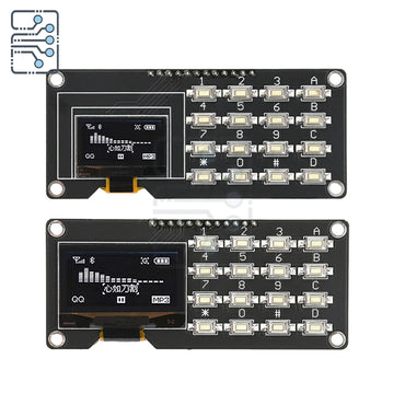 0.96 inch/1.3 inch  LCD Screen Board OLED Display Module IIC White SH1106 SSD1306 SSD1315 with 4x4 Key Matrix Keypadfor Arduino