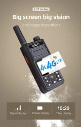 KSUN ZL10 Zello Walkie Talkie Handy Long Range 4G GPS Wifi Blue tooth Mobile Ham Radio Two Way Radio Walkie Talkie 100km