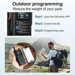 TIDRADIO 10W Walkie Talkie long range Portable Radio connection cell Phone Outdoor Programming Two Way Commutator TD-H8 VHF UHF