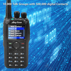 AnyTone AT-D878UVII Plus Dual Band Bluetooth PTT Digital/Analog APRS RX & TX AES256 Ecryption USB-C Charge Walkie Talkie