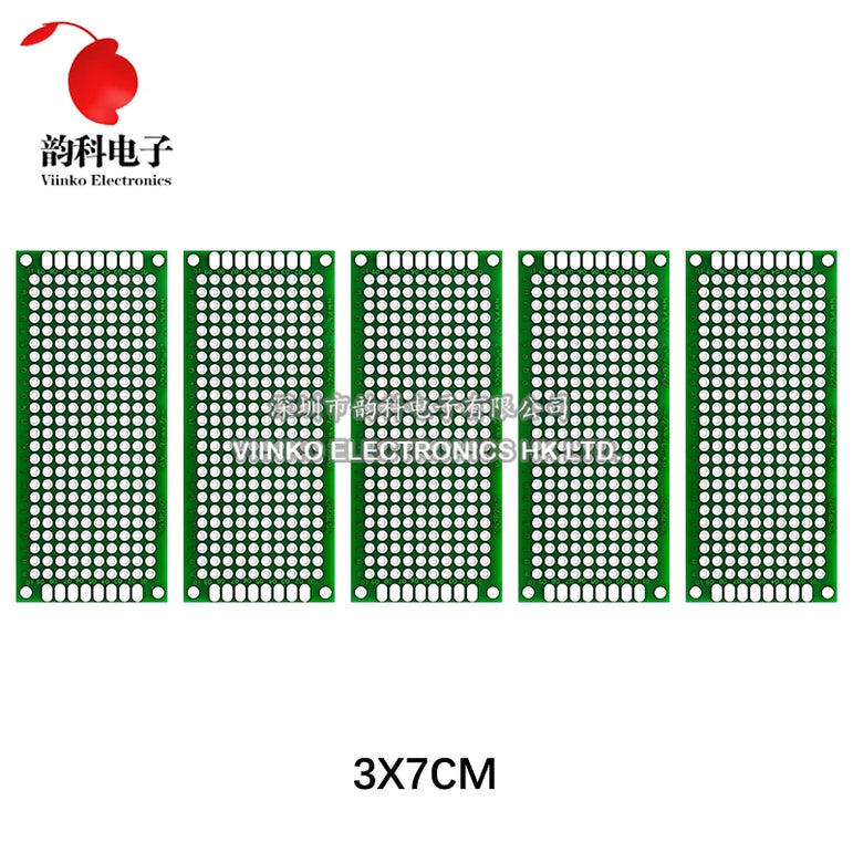 20pcs Double Side PCB Kit 2X8 3X7 4X6 5X7 5Pcs Each Mixed Prototype Board Circuit Protoboard Universal Stripboard Printed