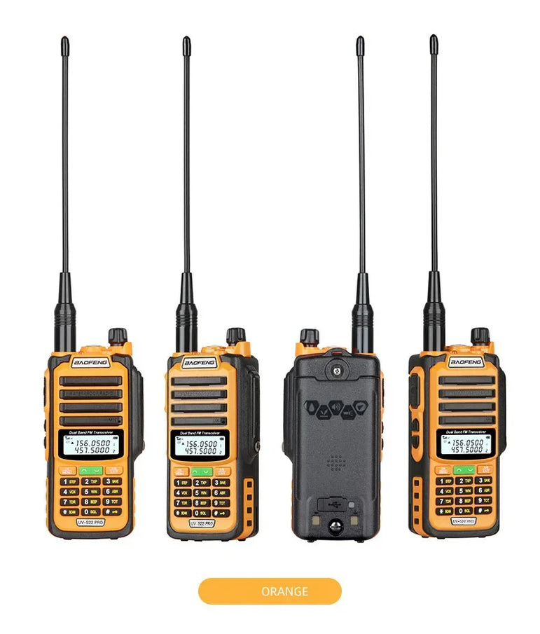 Baofeng UV-S22 PRO V2 IP68 Waterproof Walkie Talkie Dual Band 136-174/400-520MHz Ham Radio 10W Power 50KM Range 128CH FM Radio