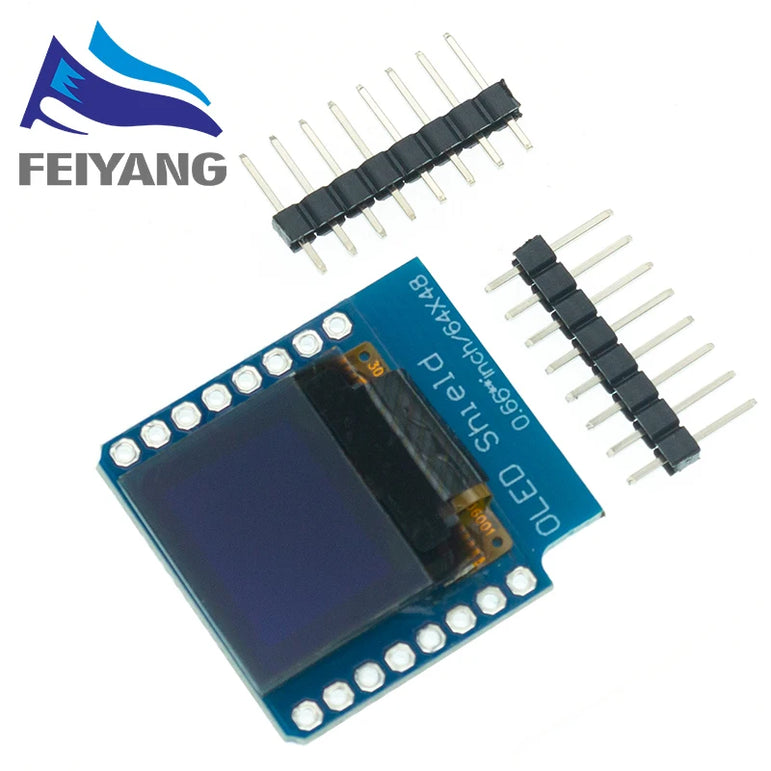 0.66 inch OLED Display Module for WEMOS D1 MINI ESP32 Module AVR STM32 64x48 0.66" LCD Screen IIC I2C OLED