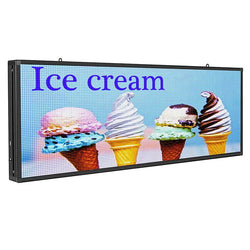 Outdoor PH5 mm 39"x14" Wifi + USB Programmable Scrolling LED Sign Message Board Full Color can Edit Text Image Animation Display